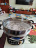 揚子電蒸鍋燉蒸煮一體304不銹鋼多功能電鍋電煮鍋電炒鍋電火鍋家用大容量蒸包子磁爐鍋一體2025新款 5L -32cm單蒸籠【加厚款5-6人】 定時(shí)款-304不銹鋼【0涂層】 曬單實(shí)拍圖