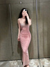 范思藍(lán)恩荷葉邊可兩穿女神感修身短袖襯衫女夏季2025新款設(shè)計感上衣2690 亮絲藍(lán)條紋 M 曬單實拍圖