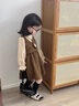 G.DUCKKIDS學(xué)院風(fēng)女童連衣裙春秋2025新款洋氣女寶春裝潮搭兒童裙子春季童裝 咖色 90 cm 曬單實拍圖