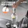 炊大皇玻璃杯大容量運動茶水分離耐高溫玻璃水壺水杯黑色1500ml 曬單實拍圖