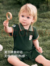 babylove【清倉】嬰兒連體衣男女寶寶夏季薄款外出服休閑運(yùn)動(dòng)短爬短袖哈衣 墨綠 90cm 曬單實(shí)拍圖