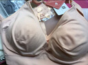母愛(ài)三十七度承托哺乳文胸懷孕期孕婦內衣產(chǎn)后喂奶胸罩無(wú)鋼圈內衣 蜜桃粉 L 曬單實(shí)拍圖