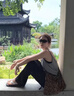 小野七天純色吊帶小背心女夏季露背外穿無(wú)袖寬松顯瘦甜酷上衣 灰色 曬單實(shí)拍圖