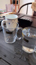 格娜斯 玻璃杯水杯耐高溫泡茶杯子帶把耐熱牛奶杯家用綠茶杯家庭套裝 曬單實(shí)拍圖