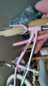 酷騎（COOGHI）小飛俠兒童自行車3-8歲鋁合金車架學(xué)生女童男童腳踏車F3 16寸 櫻霞粉 【4-8歲|100-135cm】 曬單實拍圖