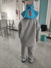 G.DUCKKIDS兒童裝男童秋裝套裝2025新款中大童春秋網(wǎng)紅炸街衛(wèi)衣運動服薄款潮 熱售灰色 100 身高90-100cm年齡3-4歲 曬單實拍圖