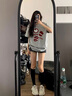 棉致小眾設(shè)計感短袖t恤女夏季薄款2025新款寬松學(xué)院風(fēng)減齡休閑上衣 灰色【高品質(zhì)】 L 106-120斤 曬單實拍圖