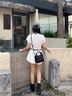 Calvin Klein女包25休閑通勤小眾ck字母菜籃子包手提斜挎包元寶包禮物4K3144G UB1-太空黑 OS 曬單實(shí)拍圖