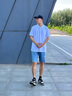 TOMMY JEANS【復古寬松】25夏季男裝美式潮流徽章破洞毛邊牛仔短褲20957 牛仔藍1AB 32 曬單實拍圖