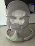 看寶貝（lookbaby）嬰兒搖搖椅嬰兒搖椅哄娃神器搖搖椅電動(dòng)搖搖椅新生兒見(jiàn)面禮 頂配灰|高碳鋼+萬(wàn)向輪+棚子+玩偶 曬單實(shí)拍圖
