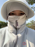 SCOTT GOOSE全方位防曬帽面罩一體女士夏季冰絲披肩全臉護頸防紫外線(xiàn)遮陽(yáng)帽子 淺灰 【贈送防風(fēng)繩】 曬單實(shí)拍圖