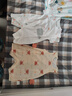 乖奇熊男女寶寶短袖連體衣夏季薄款哈衣爬服純棉a類家居服嬰兒可愛(ài)衣服 米白藍(lán)鯨魚 80cm 曬單實(shí)拍圖