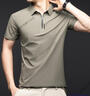 JEEP SPIRIT高端冰絲短袖t恤男士拉鏈翻領(lǐng)男裝上衣夏季冰絲休閑半袖polo.衫男 咖色 M 165 【適合100斤-120斤】 曬單實(shí)拍圖