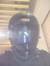 BEASLEY HELMETS比斯力復(fù)古摩托車頭盔男秋冬季頭盔機(jī)車騎行賽博朋克全盔玻璃鋼3c KD-3亮黑色（白片）送黑色鏡片 XL碼（推薦頭圍61~62) 曬單實(shí)拍圖