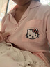 貓人（MiiOW）helloKitty睡衣女款2025新款夏季純棉紗布短袖家居服夏天三件套裝 云朵棉-KT貓粉(短袖+短褲+長褲) XL 女[建議115-140斤] 曬單實(shí)拍圖