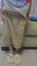 MQDMINI兒童褲子夏季男童短褲休閑外出5分褲 GOGO字母卡其120 曬單實拍圖
