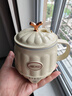 JIEXG養(yǎng)生壺 熱牛奶杯 養(yǎng)生杯0.5L 煮茶花茶銀耳靜音 熱牛奶神器燒水壺辦公室燒水杯 熱奶杯 0.5L 珍珠白（送勺子） 曬單實拍圖