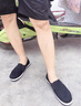 老北京布鞋男款傳統(tǒng)一腳蹬防滑布鞋休閑春夏季透氣爸爸老人帆布鞋 升級艾草款【耐磨牛筋底】 42 (260mm) 曬單實拍圖