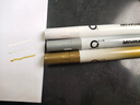 米婭金屬丙烯馬克筆防水不易掉色專用簽名筆金屬油漆筆美術(shù)高光畫筆防水記號(hào)筆墻面石頭玻璃diy 3支裝【1金1銀1白-3.0mm粗頭】 曬單實(shí)拍圖