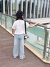 迪士尼女童闊腿牛仔褲夏季薄款2025新款夏裝大童褲子兒童防蚊褲9-14歲 7220藍色【夏季薄款】 150 cm 曬單實(shí)拍圖