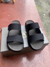 奧康勃肯涼鞋男款夏季2025新款外穿沙灘鞋男士真皮拖鞋爸爸休閑皮涼鞋 黑色-1255721025H 42 曬單實(shí)拍圖