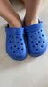 果洛菲兒童洞洞鞋防滑eva可愛(ài)軟底戶(hù)外穿沙灘包頭男女中大童 寶藍34-35 曬單實(shí)拍圖