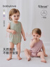 babylove嬰兒包屁衣夏季薄款莫代爾連體衣寶寶無袖背心三角爬服睡衣夏裝 曬單實(shí)拍圖