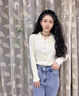 JAVC韓系休閑百搭復古POLO領(lǐng)修身單排扣針織開(kāi)衫女2025春秋季長(cháng)袖氣質(zhì) 杏色 L 建議 105-115斤 曬單實(shí)拍圖