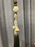 歐陽(yáng)先生古風(fēng)黃楊木雕蓮藕蓮蓬花流蘇吊墜笛子扇子穗子包包掛件手機鏈男女 綠色款-單流蘇 曬單實(shí)拍圖