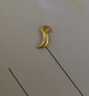沃爾金沃爾金黃金吊墜古法錘紋隕石星星轉運珠愛心足金鑲嵌月亮小蠻腰女 0.8g，月亮吊墜【多退少補】 曬單實拍圖