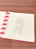 佐瀾哲 方形活頁空白筆記本本子旅行打卡蓋章收集本印章集章冊高顏值手帳本繪畫本ins風日記本 胭脂紅 曬單實拍圖