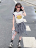G.DUCKKIDS小黃鴨女童套裝夏裝中大童休閑裝兒童服裝女孩舞蹈街舞兩件套裙褲 套裝 160 cm 曬單實拍圖