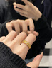 瑞諾黃金菱格戒指女足金999時(shí)尚鑲嵌滿鉆戒子小眾指環(huán)生日禮物送女友 戒指禮盒包裝定金（勿拍） 曬單實(shí)拍圖