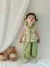 G.DUCKKIDS小黃鴨童裝女童夏季套裝2025新款小童女寶寶薄款兒童好看夏裝 綠色套裝 120 (建議105-115cm 4-5.2周歲) 曬單實(shí)拍圖