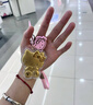 中國珠寶大褔hellokitty貓鑰匙扣黃金掛件足金KT貓手機鏈999包包掛飾禮物 KT貓鑰匙扣【20mg】（單掛件） 曬單實拍圖