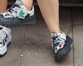 快樂(lè )瑪麗（J&M）運動(dòng)鞋女春季厚底戶(hù)外露營(yíng)登山鞋丑萌溶解休閑老爹鞋 白色 37  曬單實(shí)拍圖