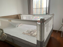KDE嬰兒床圍欄防摔護(hù)欄寶寶床邊防摔安全防護(hù)欄兒童床上防掉床擋板 [M7]雅灰【U型底座-免打孔】 三面裝丨1.5米床【1.5+2.0+2.0】 曬單實(shí)拍圖