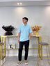 班尼路 BALENOS&K系列薄款九分休閑褲男2025夏季新款寬松百搭彈力小腳直筒西褲 藏青 30 曬單實(shí)拍圖
