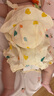 G.DUCKKIDS新生嬰兒衣服夏季透氣薄款兒童吊帶連體衣夏裝女寶寶純棉紗布爬服 米色+帽子 73cm 建議年齡7-9個月13-18斤cm 曬單實拍圖