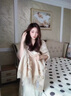 吳蠶里（WUCANLI）羊絨圍巾羊毛大披肩旗袍外搭高端女2025新款斗篷披風(fēng)辦公室空調(diào)房 羅曼-雅米（刺繡大披肩） 曬單實(shí)拍圖