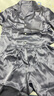 覓絲（Agentmuse）睡衣男100%真絲禮盒桑蠶絲短袖短褲情侶家居服套裝652NT霧藍(lán)色M 曬單實(shí)拍圖