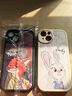 魔巖適用蘋(píng)果15手機(jī)殼新款小羊皮iphone16promax時(shí)尚高級(jí)感防摔油畫(huà)兔子個(gè)性情侶全包防摔可愛(ài)超薄外殼 【朱迪-白】輕奢小羊皮 iPhone 16 Pro Max 曬單實(shí)拍圖