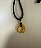 中國(guó)珠寶七夕情人節(jié)禮物黃金吊墜男女款999足金花絲平安扣吊墜項(xiàng)鏈 曬單實(shí)拍圖