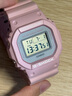 卡西歐（CASIO）電子手表女baby-g網(wǎng)紅小方塊樹脂運(yùn)動防水學(xué)生520送女友禮物 DW-5600SC-4潮流清新粉 曬單實(shí)拍圖