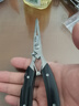 釣魚(yú)王新品路亞鉗多功能微物控魚(yú)器不銹鋼剪pe開(kāi)鋼圈環(huán)鉗子剪刀摘鉤 不銹鋼路亞鉗 曬單實(shí)拍圖