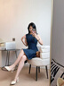 Ebonka高端品牌巨輕便真皮金屬扣包頭穆勒拖2025女夏外穿時(shí)尚平底涼拖鞋 米白色 37 曬單實(shí)拍圖