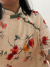 EYNL苧麻連衣裙夏季2025新款遮肚子顯瘦棉麻中式漢服改良旗袍 杏底石榴花(新中式女裝/新中式裙 M (100斤以下) 曬單實拍圖