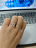 凱麗希一克拉戒指定制真鉆群鑲50分求婚結(jié)婚女手捧花鉆戒顯大款培育鉆戒 18K金鑲蘊愛系列【D/VS2/3EX】 50分 曬單實拍圖