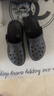 卡駱馳（crocs）女鞋厚底云朵洞洞鞋戶外休閑時尚一腳蹬沙灘鞋 206750-001 37-38 曬單實拍圖