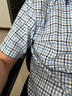 雅戈?duì)枺╕OUNGOR）短袖襯衫男格紋棉質(zhì)水洗襯衫全棉面料細(xì)膩柔軟易打理新品 GSXX104989HFY藍(lán)色 42 曬單實(shí)拍圖